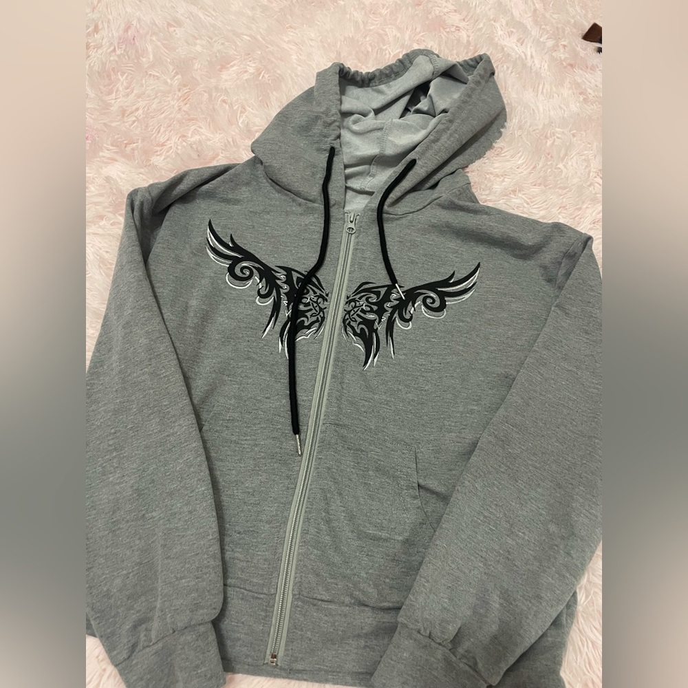 xs shein zip up jacket